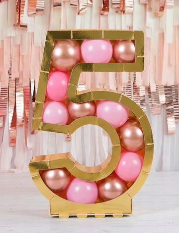 Structura numerelor aurii pentru baloane 64 cm carton