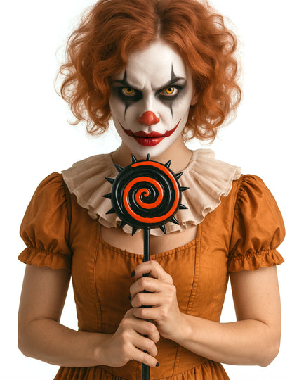 Sucette horrifique rouge et noir 20 cm