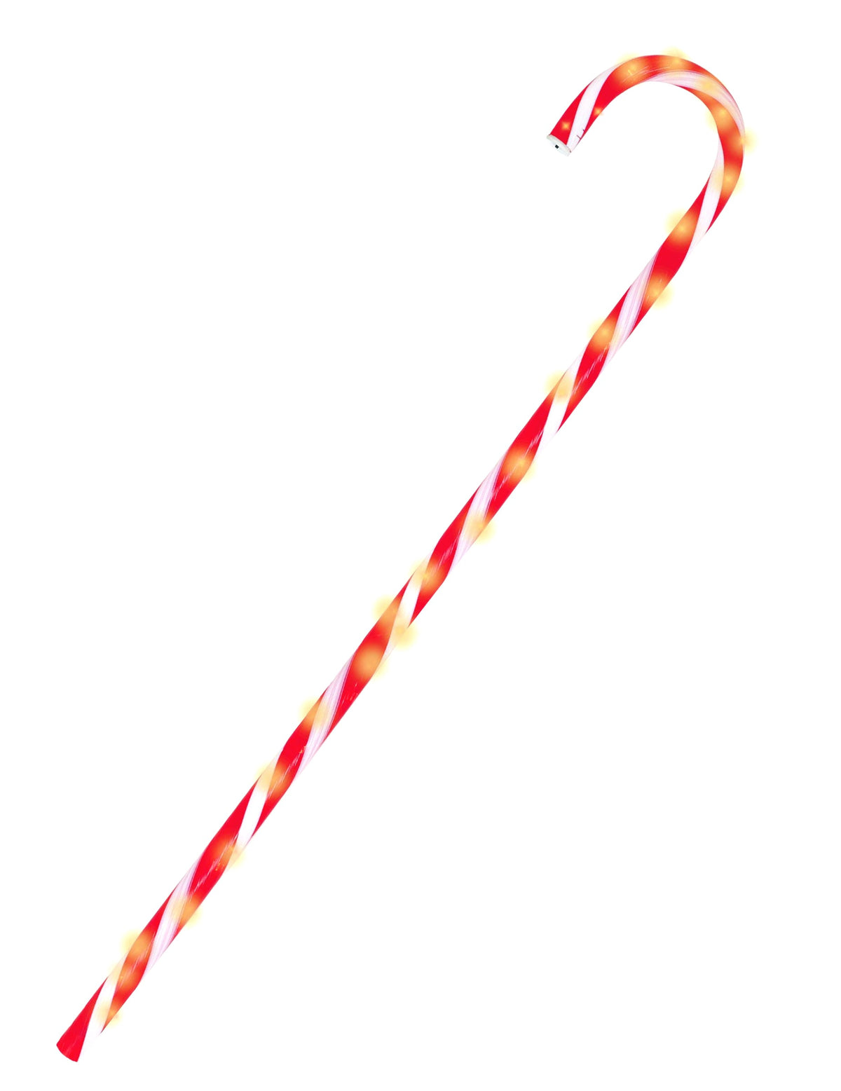 Sucre d'orge lumineux de Noël pour décoration rouge et blanc