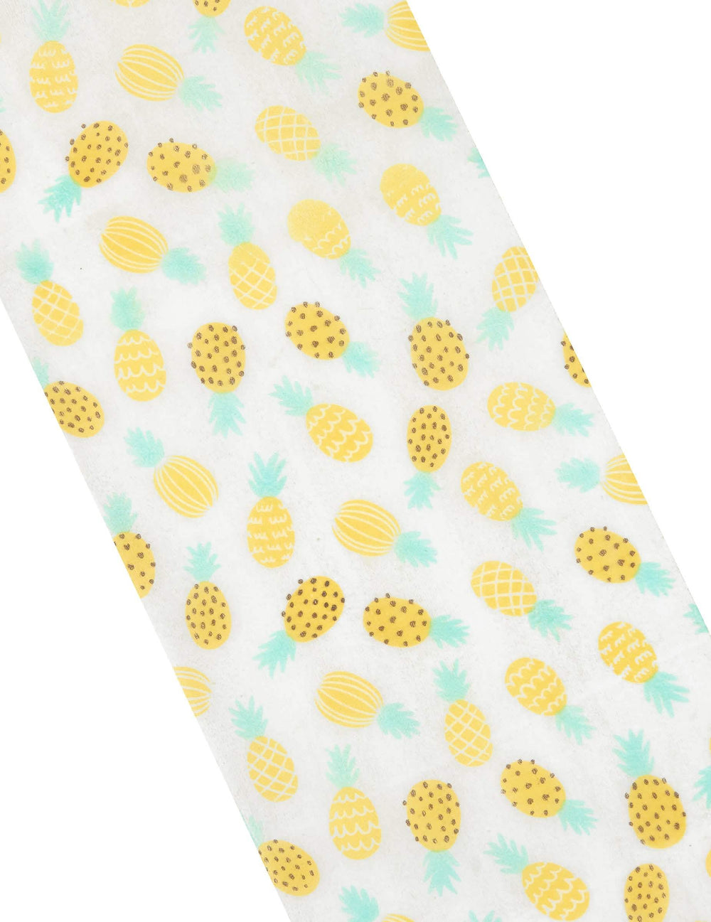 Prim-plan asupra modelelor ale alei de masă nețesute ananas alb și galben