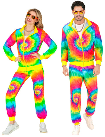 Survêtement Tie and Dye fluo pour adulte multicolore