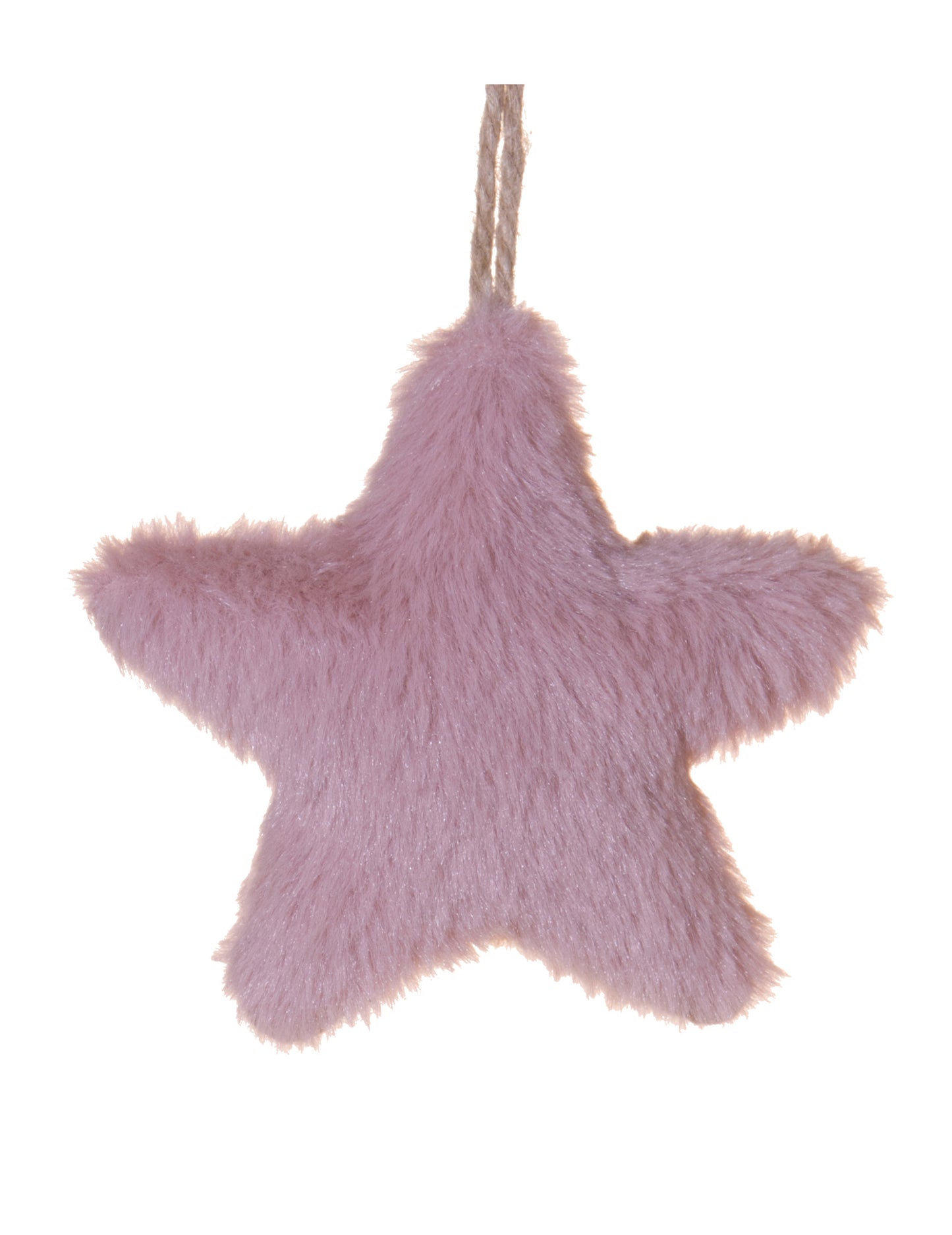 Lampă suspendată cu stea roz din blană 12 cm de Crăciun