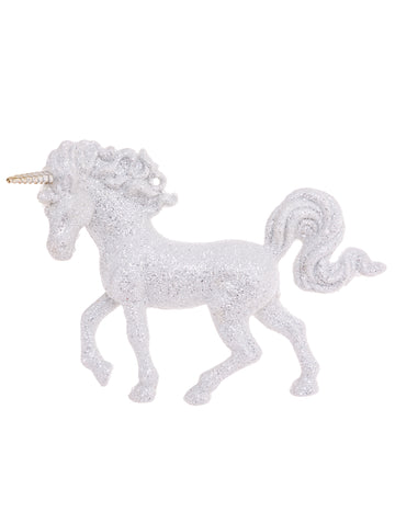Decorațiune suspendată unicorn cu sclipici 14 cm culoare aleatorie 