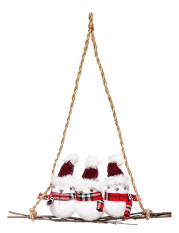 Decorațiune suspendată cu 3 păsări pe creangă 35 x 28 cm 