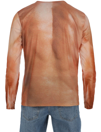 Vedere din spate a tricoului cu mușchi pentru adulți