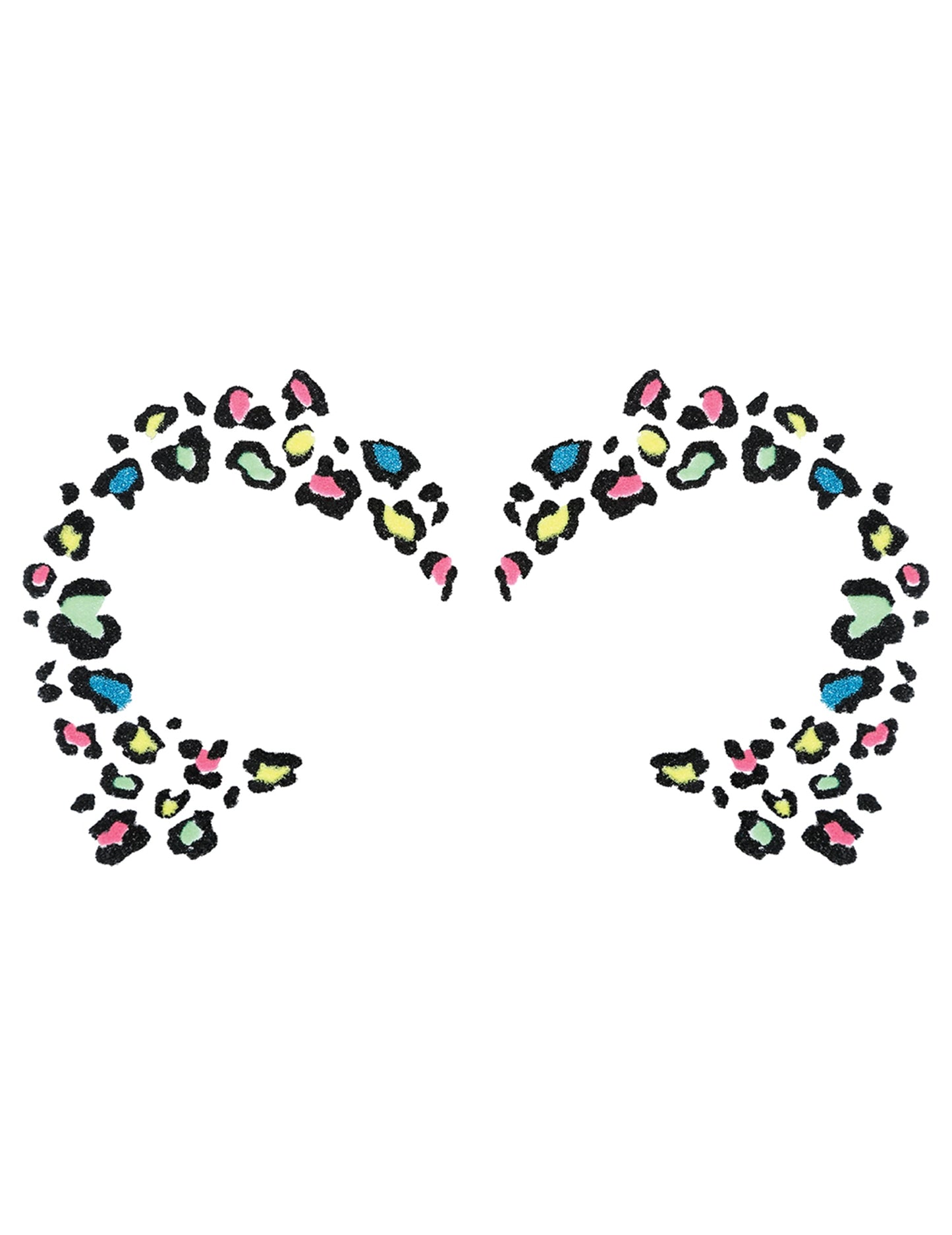 Détail du motif du tatouage à paillettes léopard