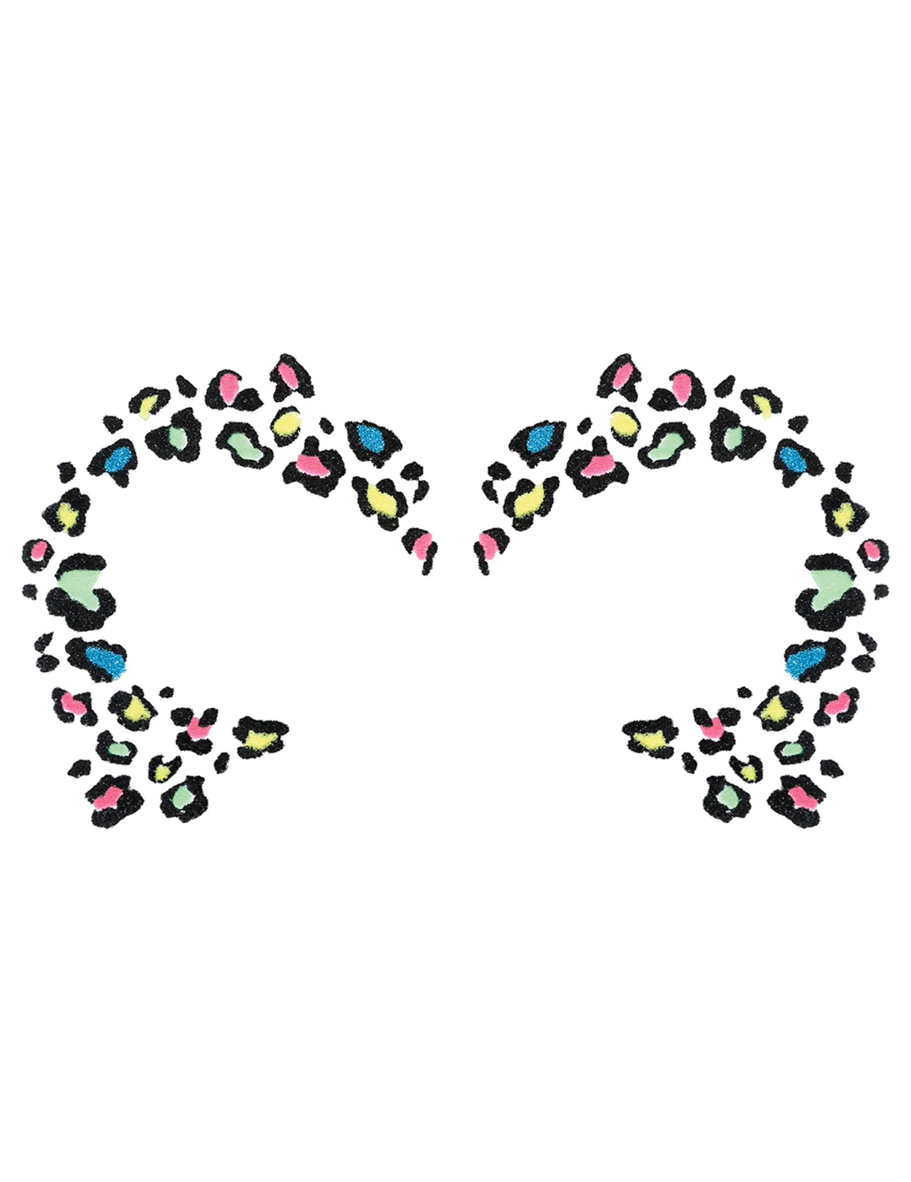 Détail du motif du tatouage à paillettes léopard