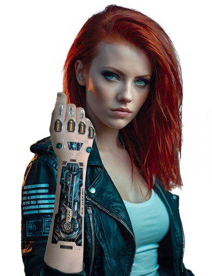 Tatuaj futurist cu braț robotic