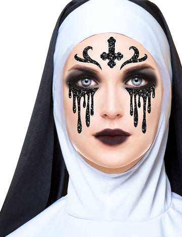 Tatuaje cu sclipici de călugăriță neagră