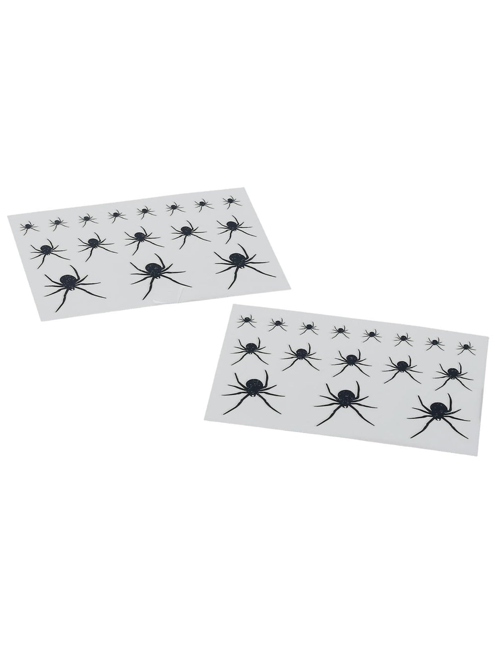 Détail des planches de motifs du tatouages temporaires araignées Halloween pour femme