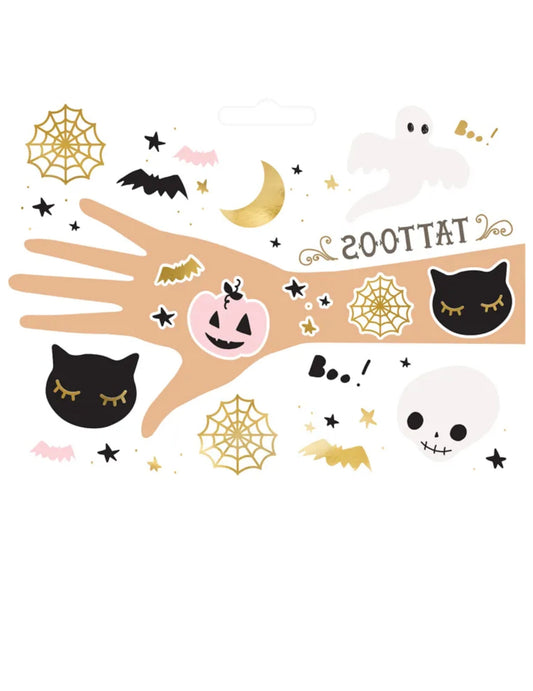 Mise en situation sur le bras du tatouages temporaires Halloween pour enfant