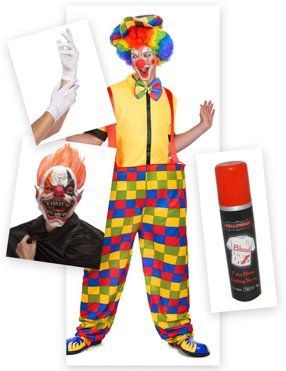 Pachet costum de clovn înfricoșător de Halloween