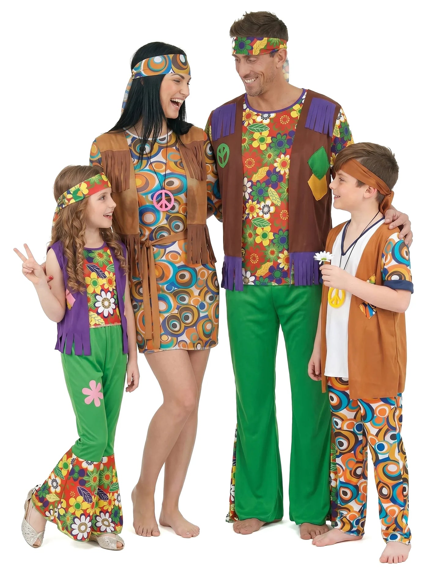 Costum de familie hippie