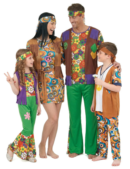 Costum de familie hippie