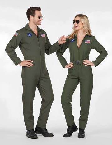 Set costum de pilot de avion pentru bărbați și femei