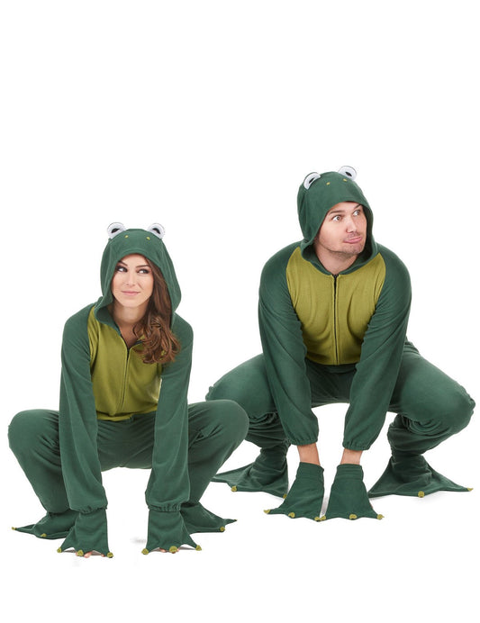 Costum de cuplu salopetă cu glugă broască