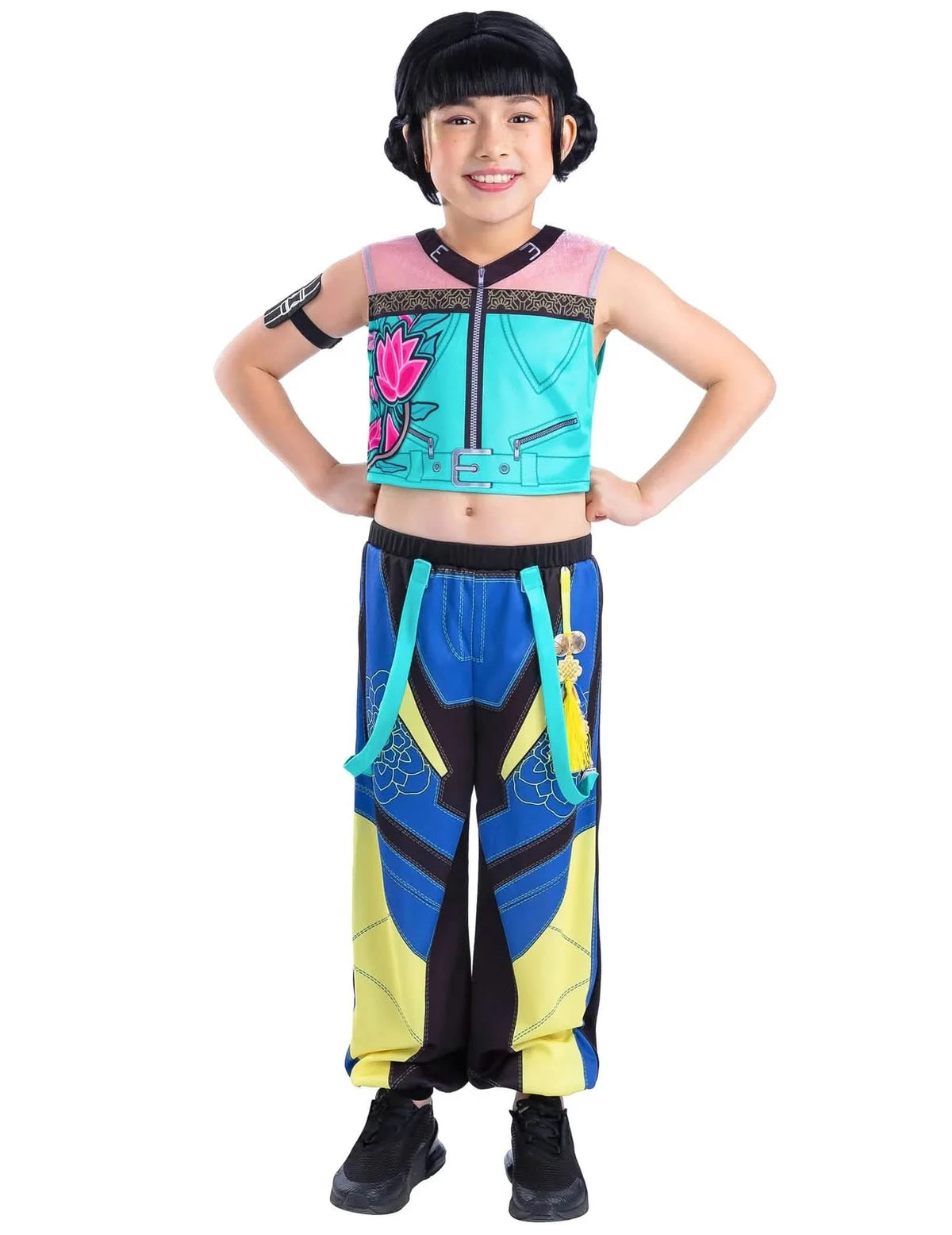 Kit de costum și perucă Zoey Kpop Demon Hunter™ pentru fată