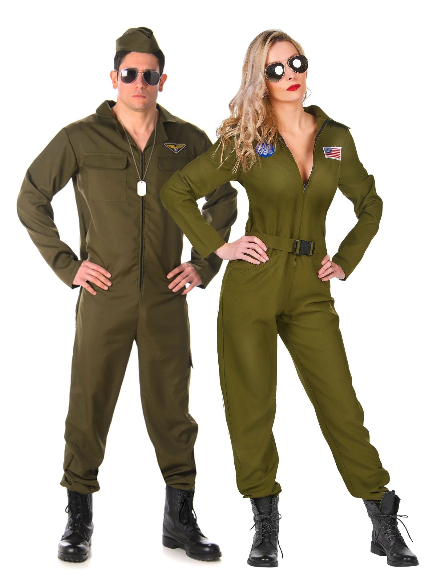 Costum de cuplu pilot de vânătoare pentru adulți