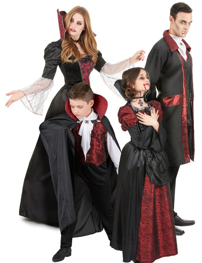 Costum de familie vampiri baroci de Halloween