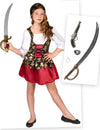 Set costum de pirat și accesorii pentru fată