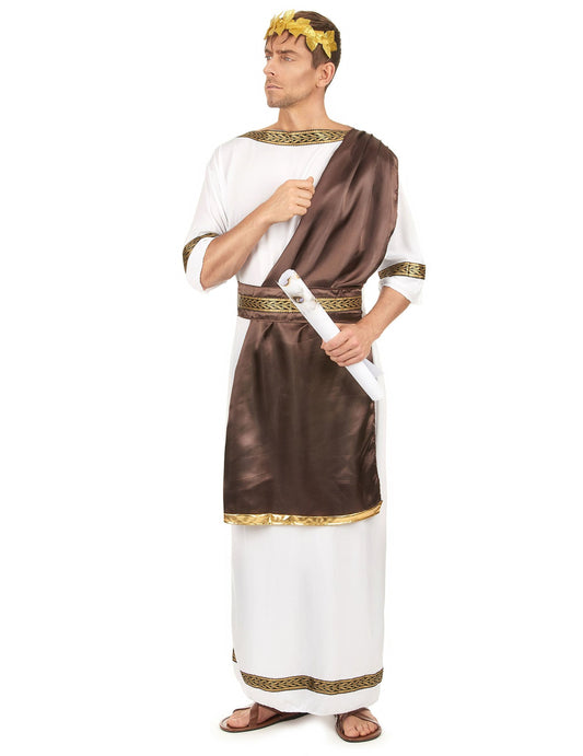 Costum de cuplu roman maro pentru adulți