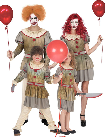 Costum de familie clovn psihotic terifiant