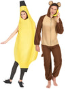 Costum de cuplu banană și maimuță pentru adulți