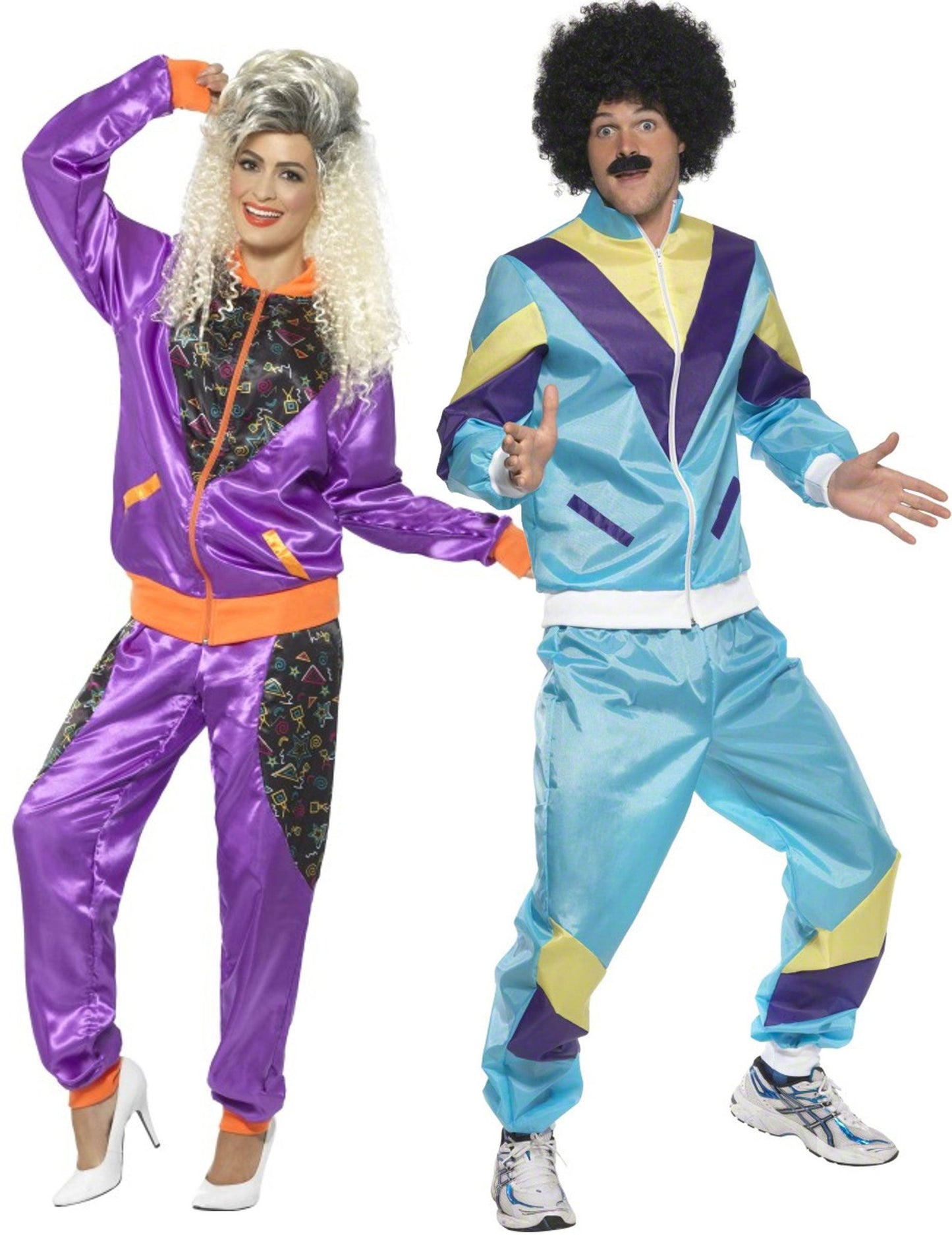 Costum de cuplu kitsch anii 80 pentru adulți