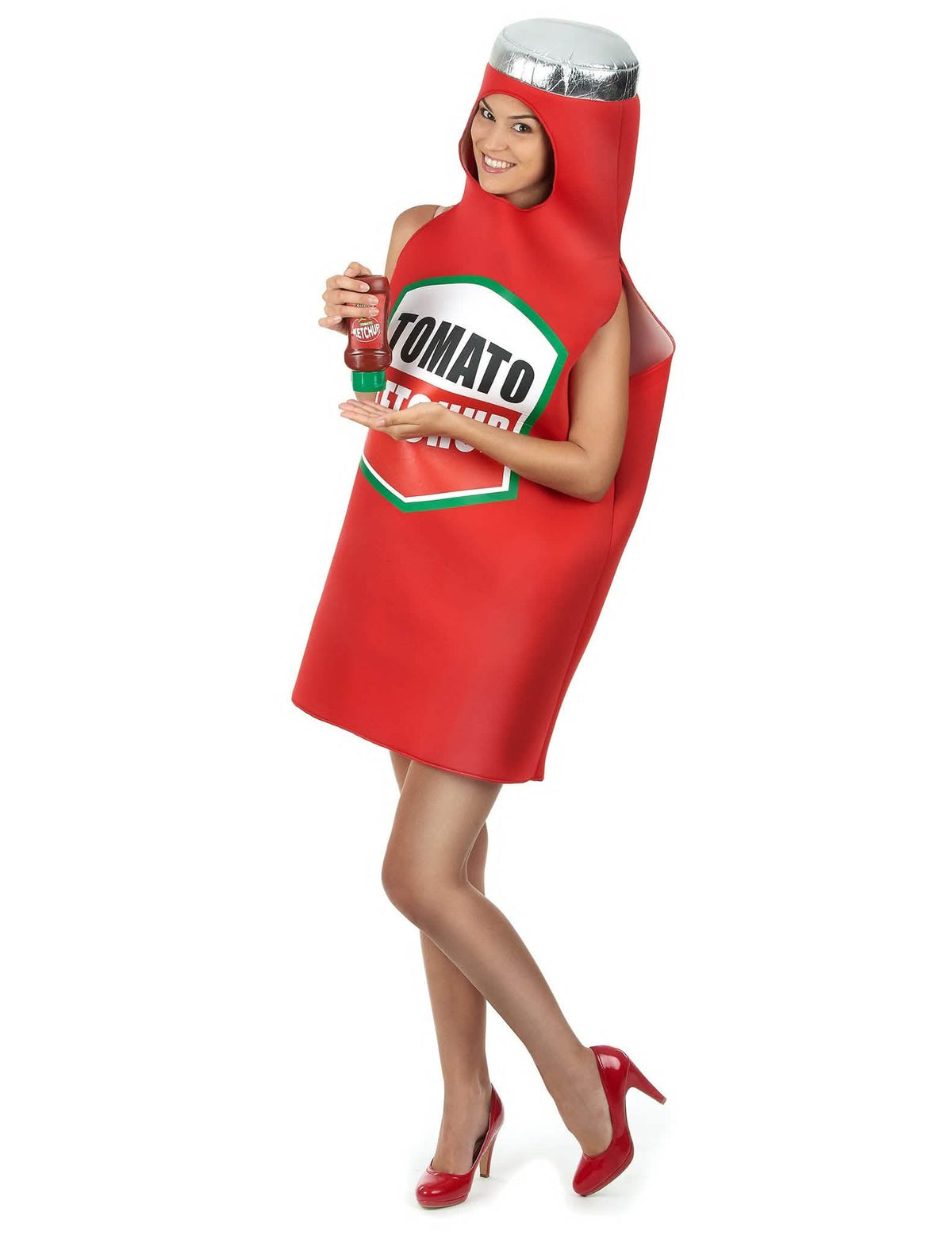 Costum de cuplu hot dog și ketchup pentru adulți
