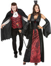 Costum de cuplu vampir majestuos de Halloween pentru adulți