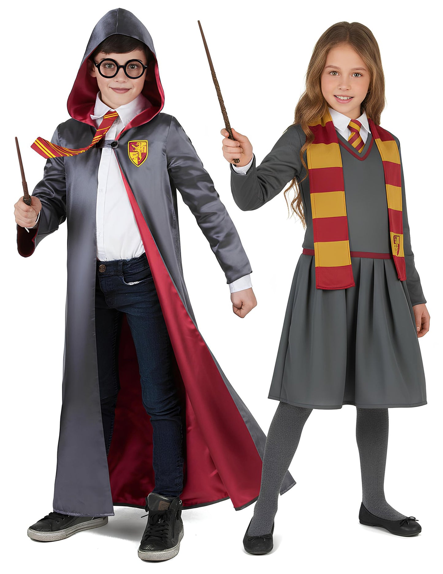 Costum de cuplu vrăjitor ucenic pentru copii