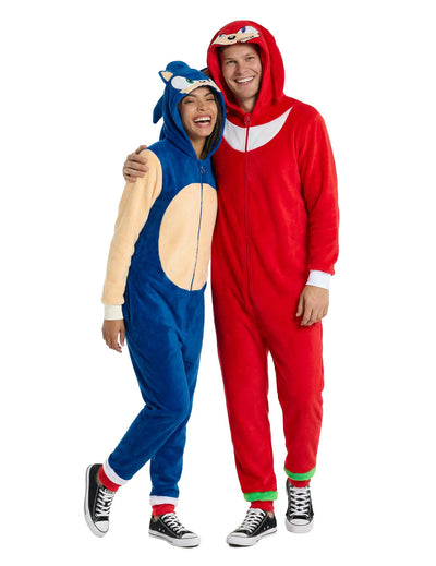 Costum de cuplu combinezon Sonic și Knuckles™ pentru adulți