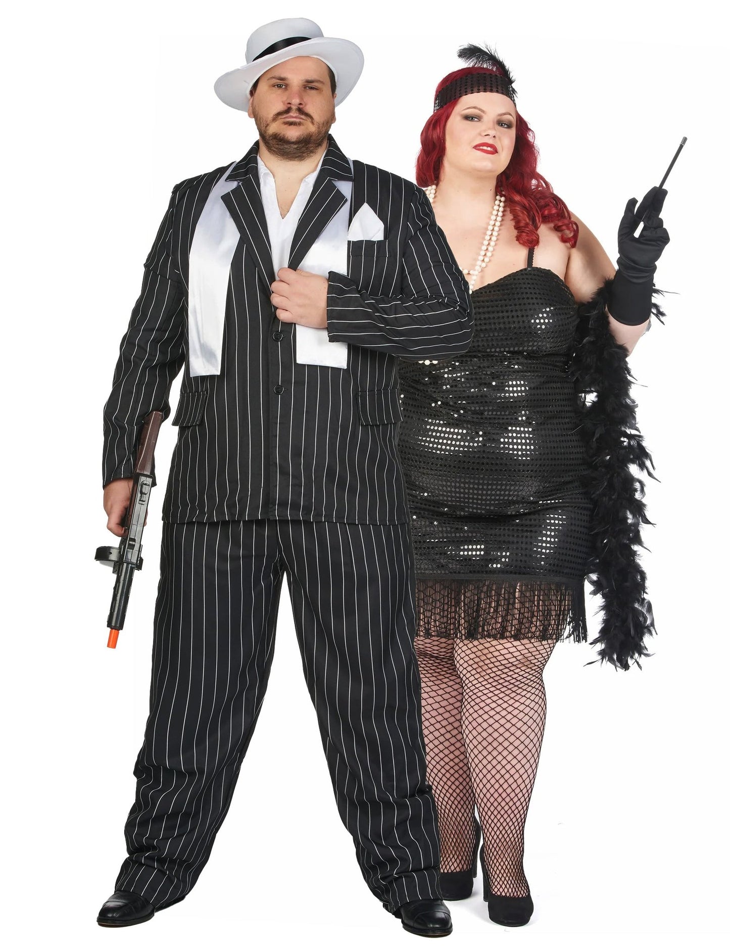 Costum de cuplu mărimi mari Charleston pentru adulți