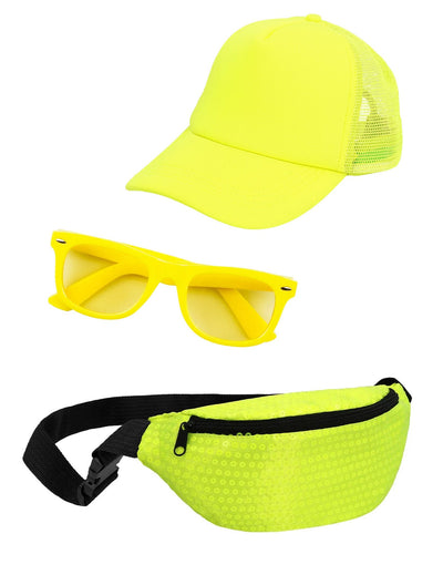 Kit de accesorii galben fluorescent