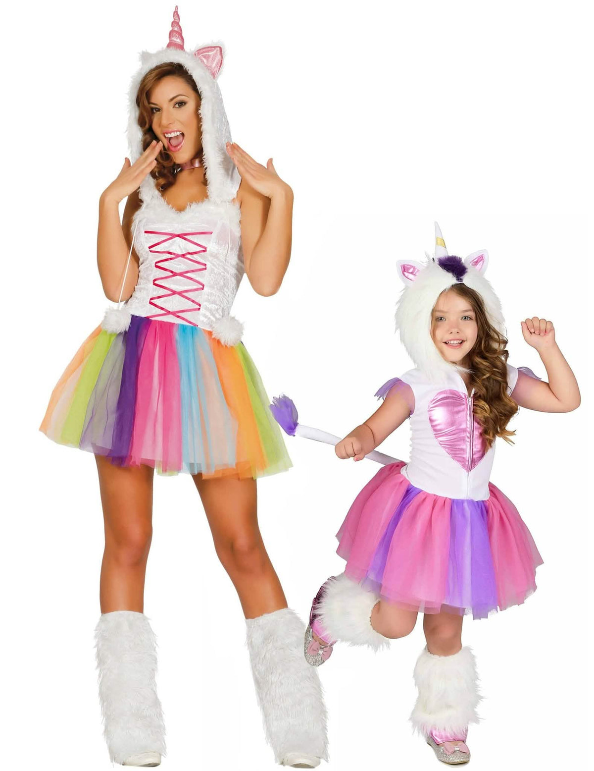 Costum de cuplu unicorn mamă și fiică