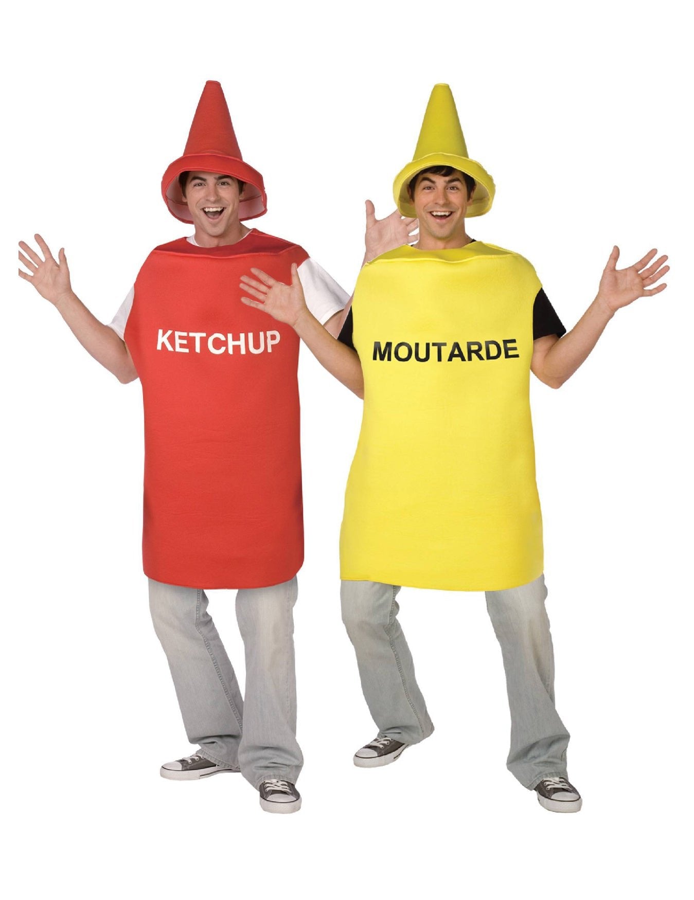 Costum de cuplu muștar și ketchup