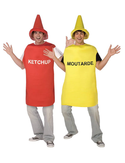 Costum de cuplu muștar și ketchup