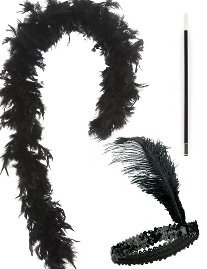 Kit accesorii Charleston pentru femeie adultă