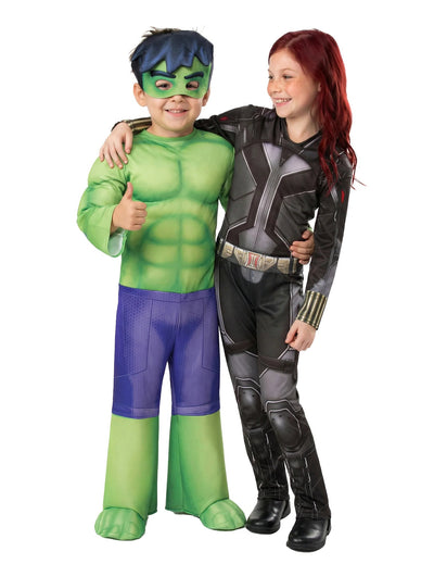 Costum de cuplu Black Widow™ și Hulk™ pentru copii