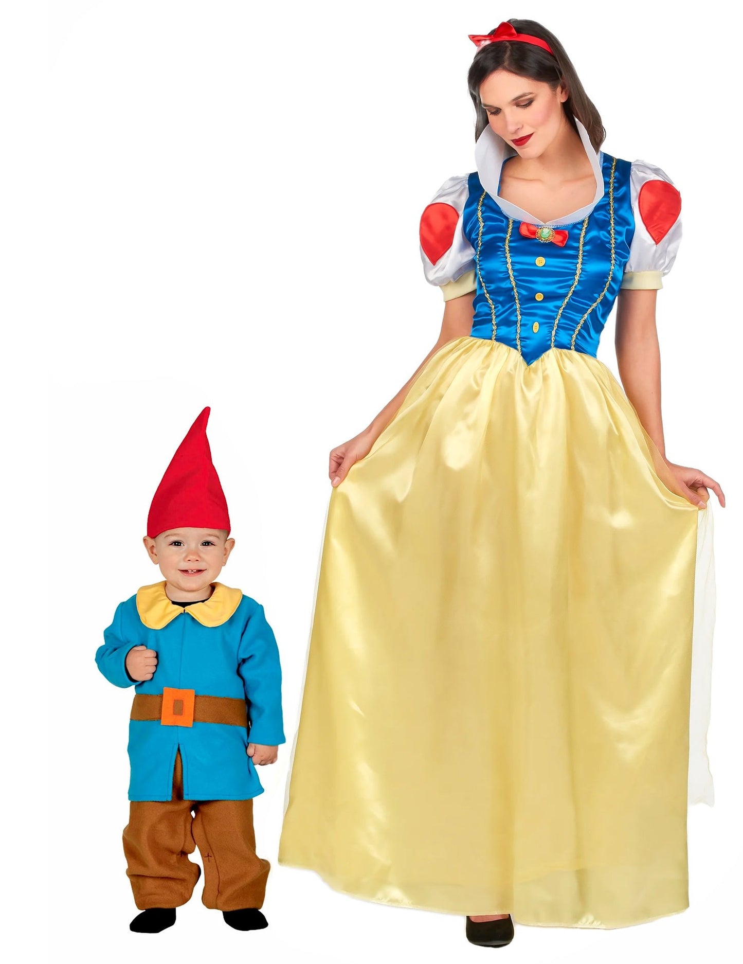 Costum de cuplu prințesă și pitic mamă-fiu