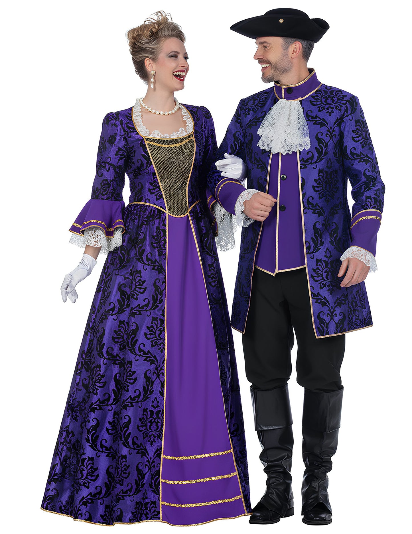 Costum de marchiz baroc pentru cuplu, adult