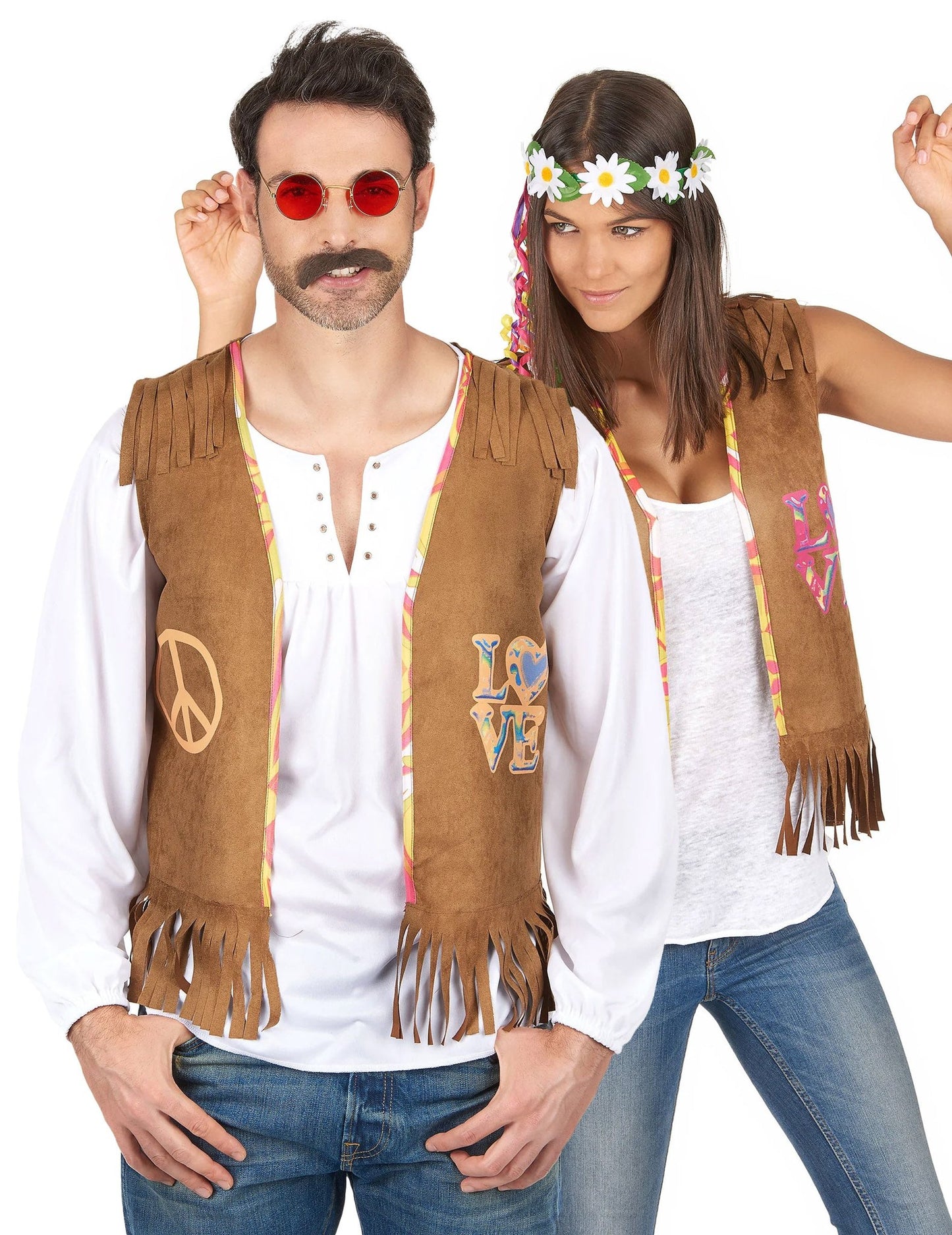 Déguisement de couple gilet hippie