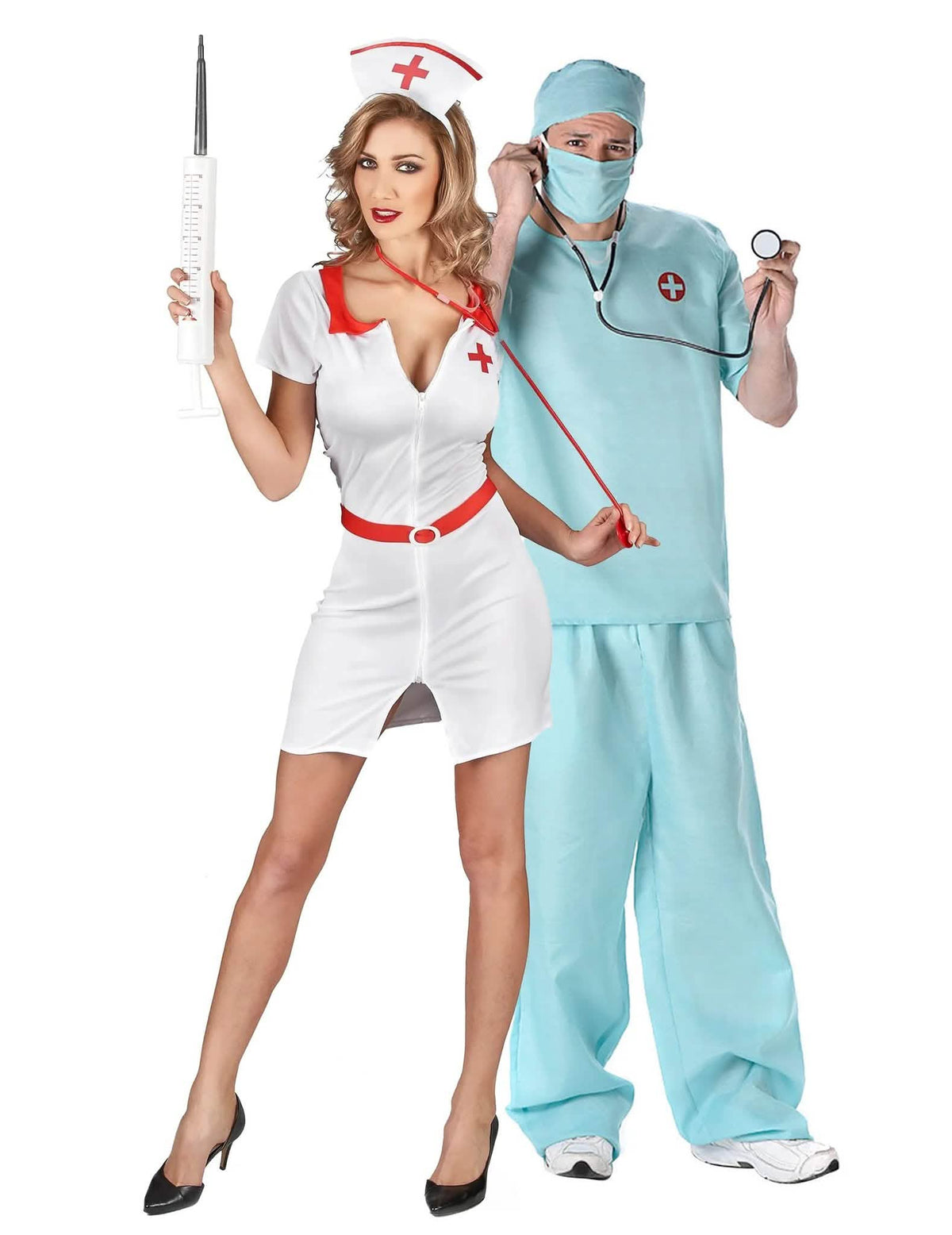 Costum de cuplu doctor și asistentă pentru adulți