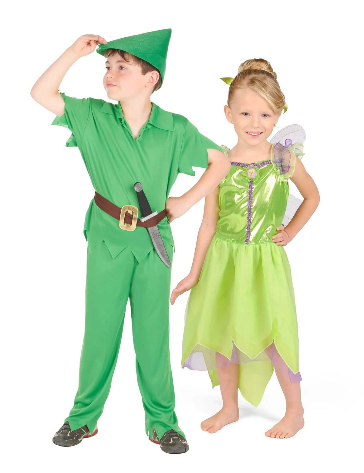 Costum de cuplu băiat din Țara Imaginară și Clopoțica pentru copii