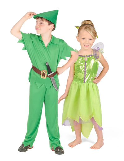 Costum de cuplu băiat din Țara Imaginară și Clopoțica pentru copii
