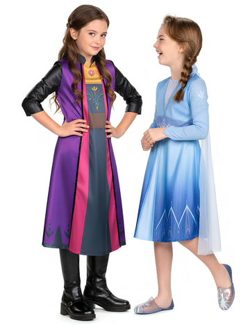 Costum de cuplu Elsa și Anna din seria Frozen™ pentru copii