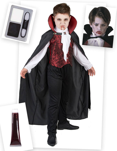 Pachet costum de vampir de Halloween pentru băiat