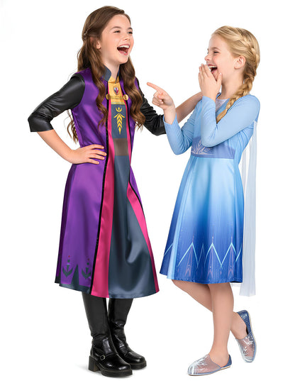 Costum de cuplu Elsa și Anna din seria Frozen™ pentru copii
