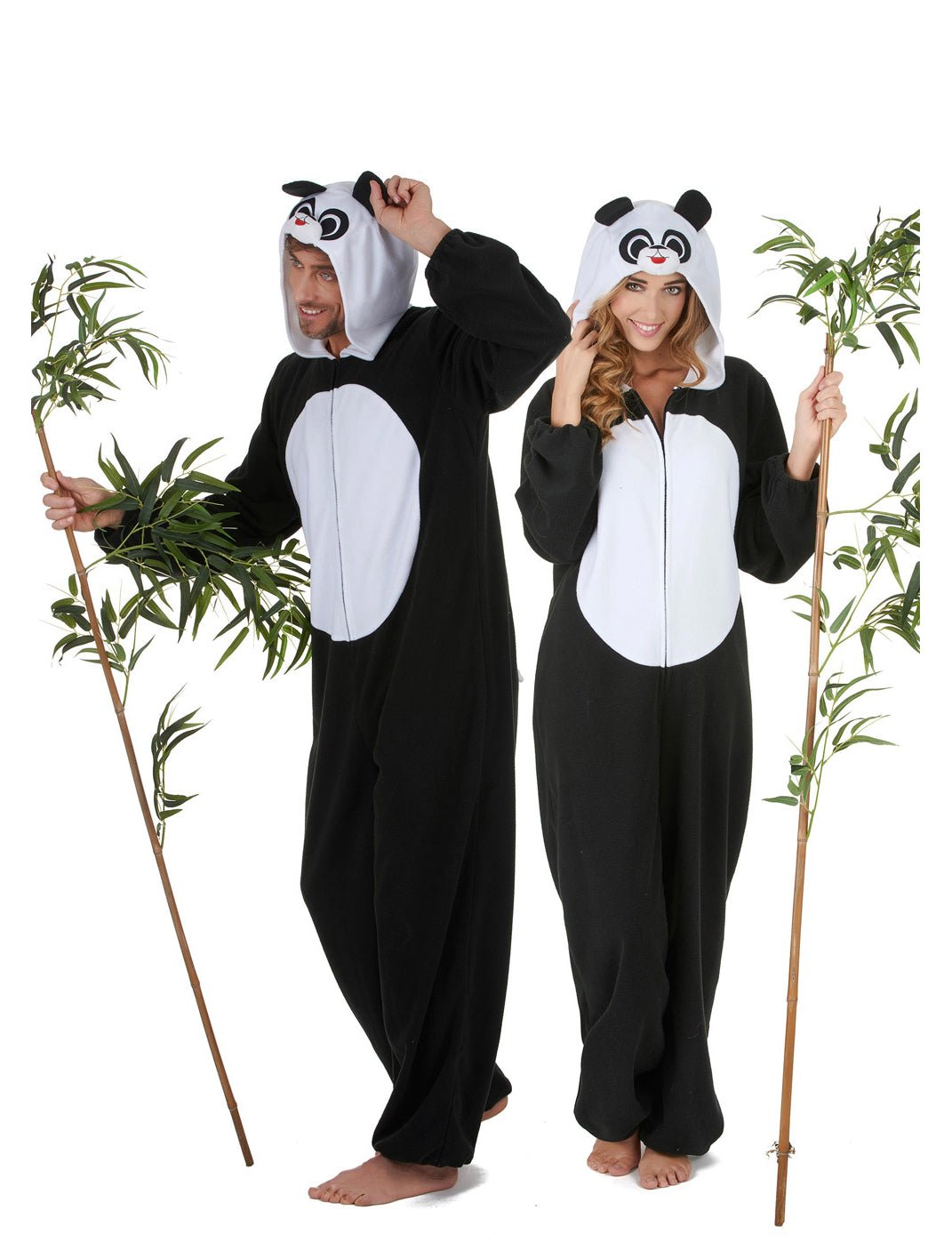 Costum de cuplu panda pentru adulți