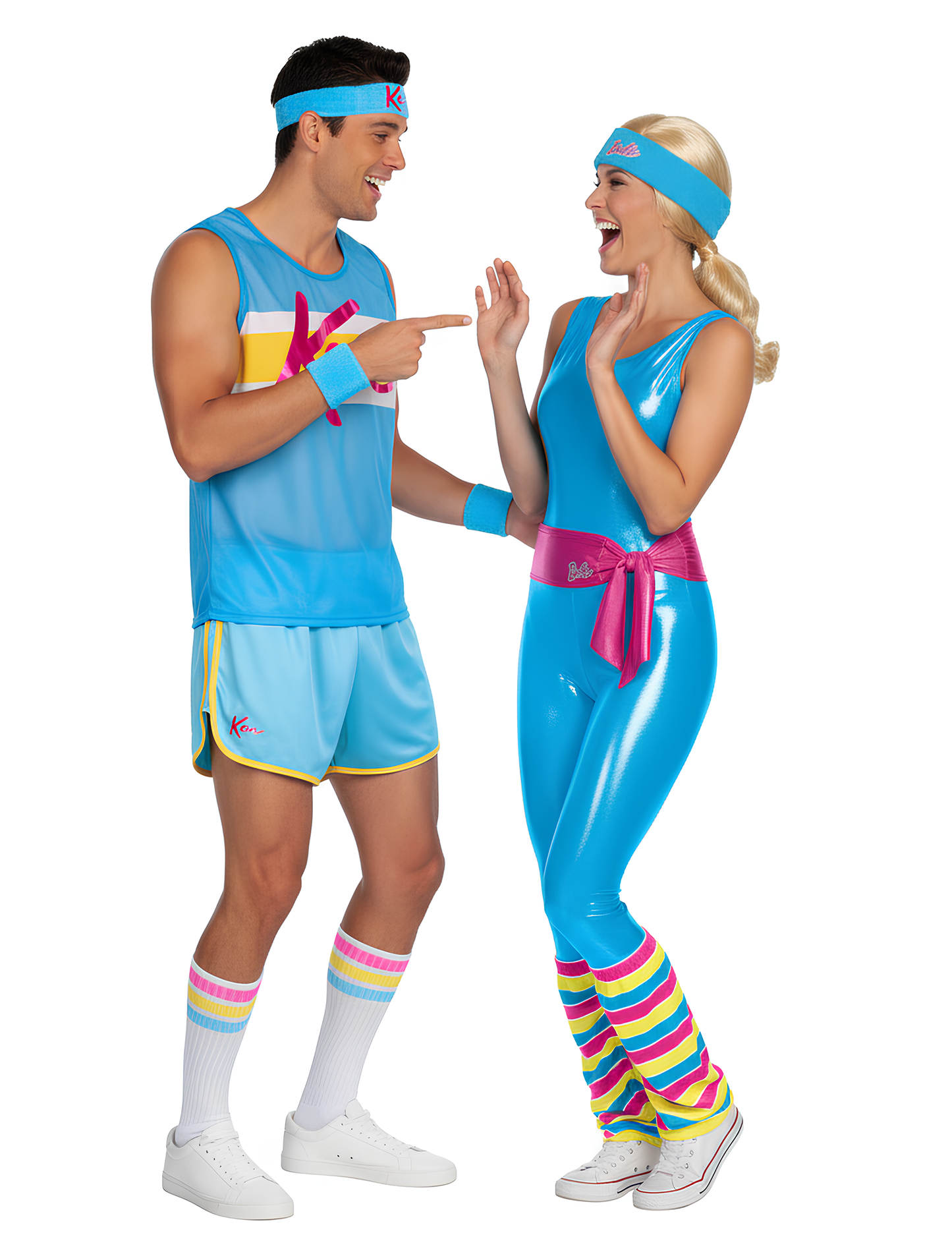 Costum de cuplu Barbie™ și Ken™ pentru adulți, model aerobic